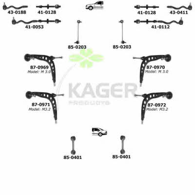 Kager 80-0415 Wheel suspension 800415
