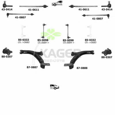  80-0428 Wheel suspension 800428