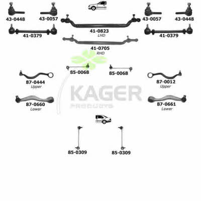 Kager 80-0457 Wheel suspension 800457