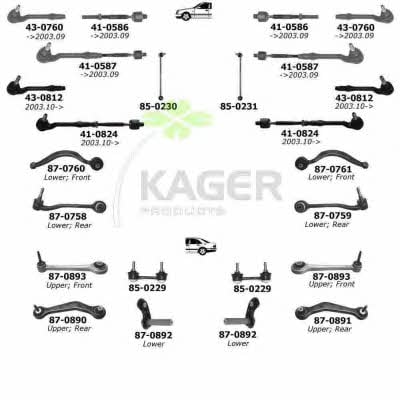 Kager 80-0459 Wheel suspension 800459