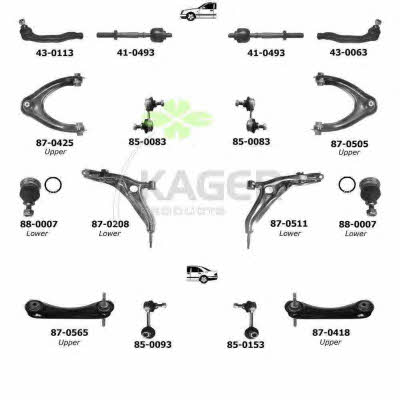 Kager 80-0479 Wheel suspension 800479