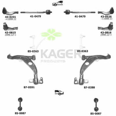 Kager 80-0515 Wheel suspension 800515