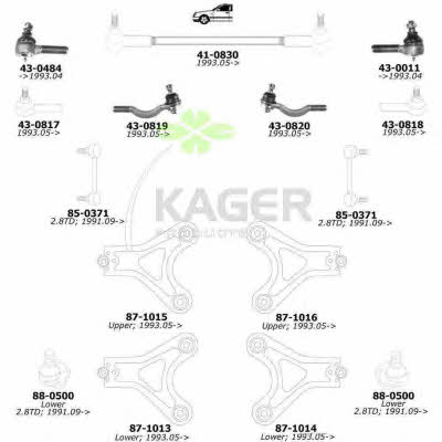 Kager 80-0519 Wheel suspension 800519