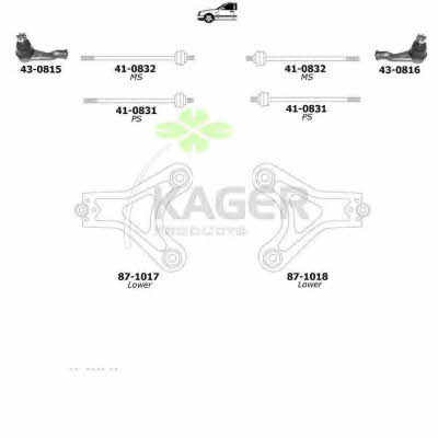 Kager 80-0522 Wheel suspension 800522