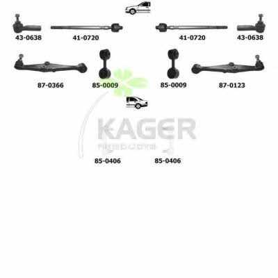 Kager 80-0529 Wheel suspension 800529