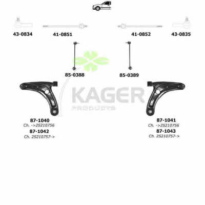 Kager 80-0541 Wheel suspension 800541
