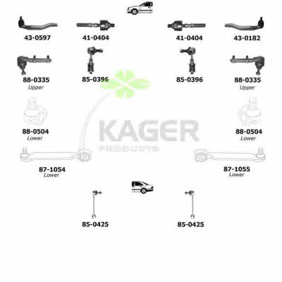 Kager 80-0549 Wheel suspension 800549