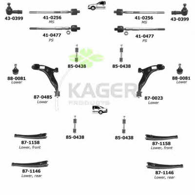 Kager 80-0555 Wheel suspension 800555