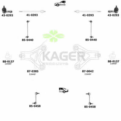 Kager 80-0561 Wheel suspension 800561