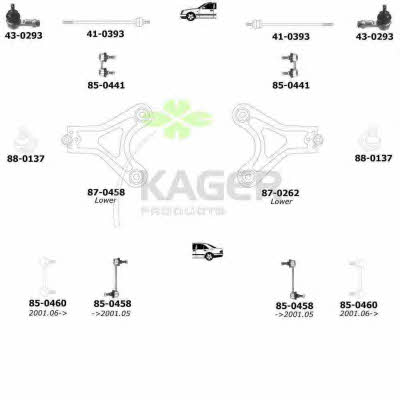 Kager 80-0562 Wheel suspension 800562