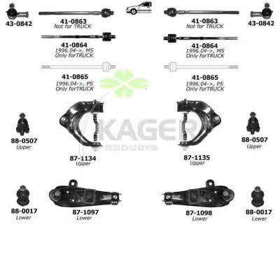  80-0572 Wheel suspension 800572