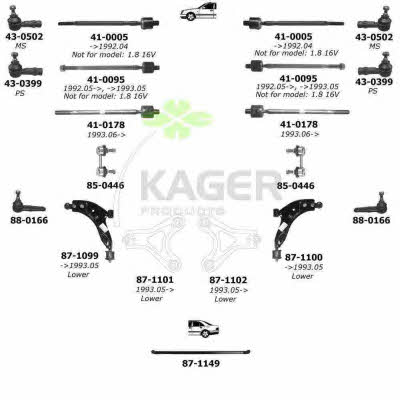 Kager 80-0576 Wheel suspension 800576