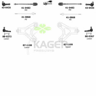 Kager 80-0579 Wheel suspension 800579