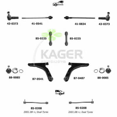Kager 80-0585 Wheel suspension 800585