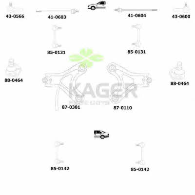 Kager 80-0623 Wheel suspension 800623