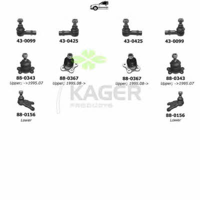 Kager 80-0625 Wheel suspension 800625