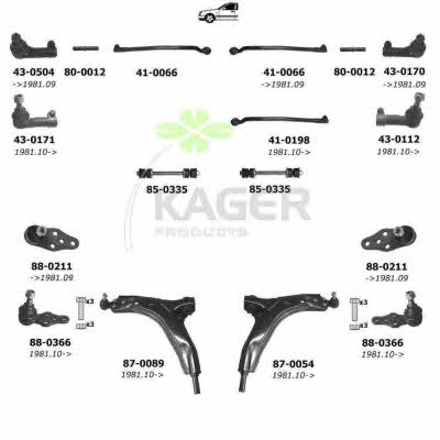 Kager 80-0627 Wheel suspension 800627