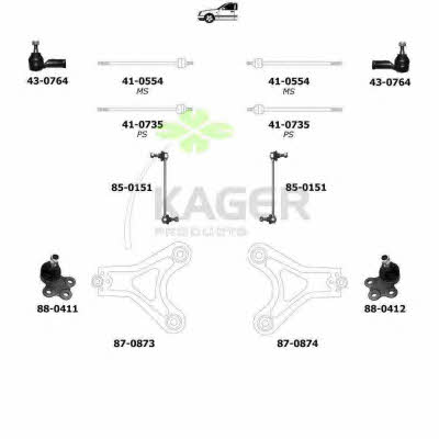 Kager 80-0630 Wheel suspension 800630