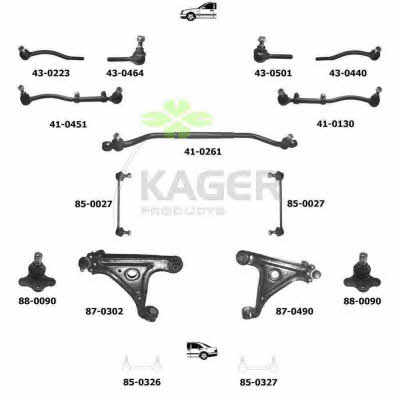 Kager 80-0635 Wheel suspension 800635