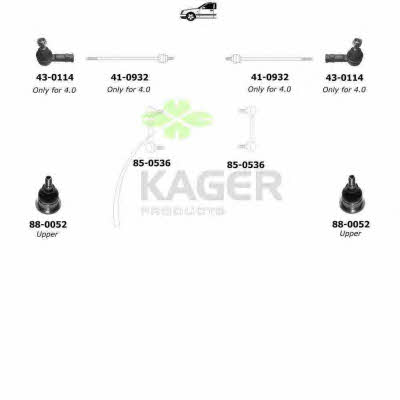 Kager 80-0647 Wheel suspension 800647