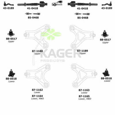 Kager 80-0650 Wheel suspension 800650