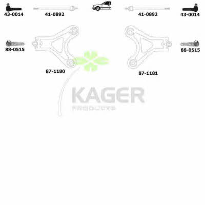 Kager 80-0665 Wheel suspension 800665
