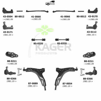 Kager 80-0704 Wheel suspension 800704