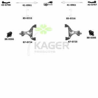 Kager 80-0705 Wheel suspension 800705