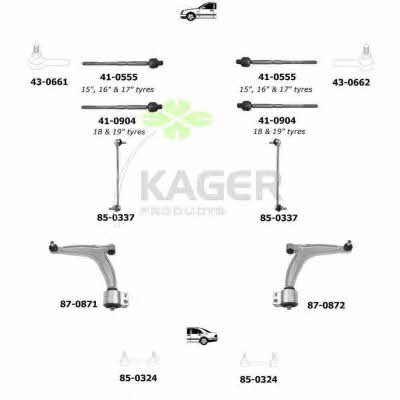 Kager 80-0714 Wheel suspension 800714