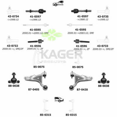 Kager 80-0737 Wheel suspension 800737