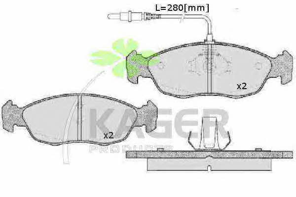 Kager 35-0010 Brake Pad Set, disc brake 350010
