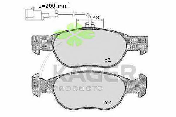 Kager 35-0015 Brake Pad Set, disc brake 350015