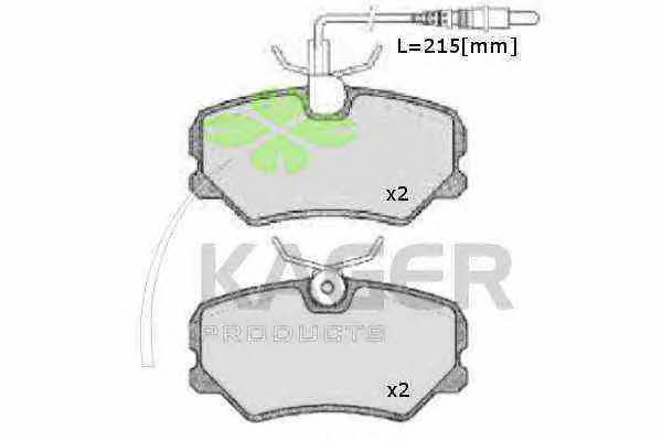 Kager 35-0027 Brake Pad Set, disc brake 350027