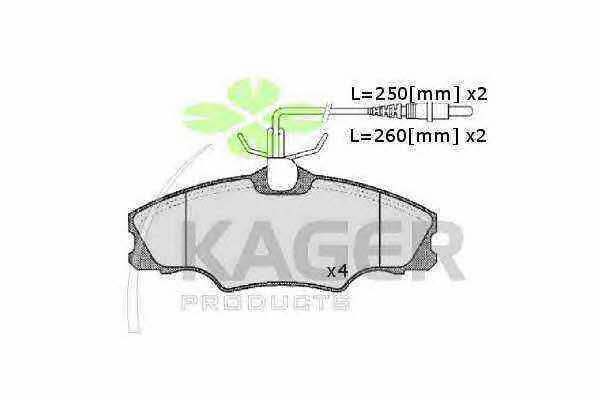 Kager 35-0033 Brake Pad Set, disc brake 350033