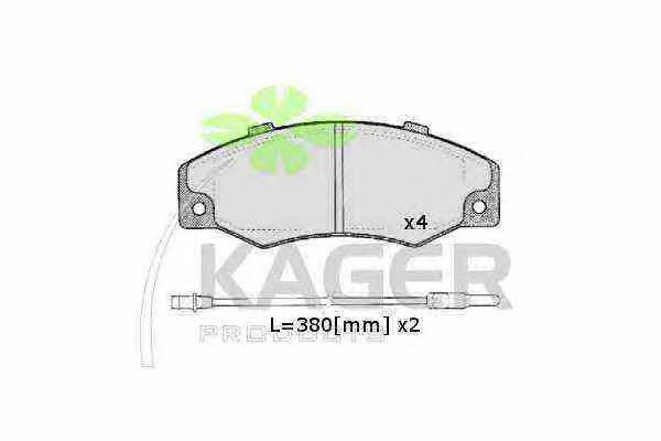 Kager 35-0038 Brake Pad Set, disc brake 350038