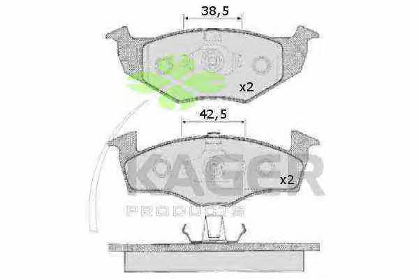 Kager 35-0039 Brake Pad Set, disc brake 350039
