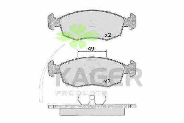 Kager 35-0060 Brake Pad Set, disc brake 350060