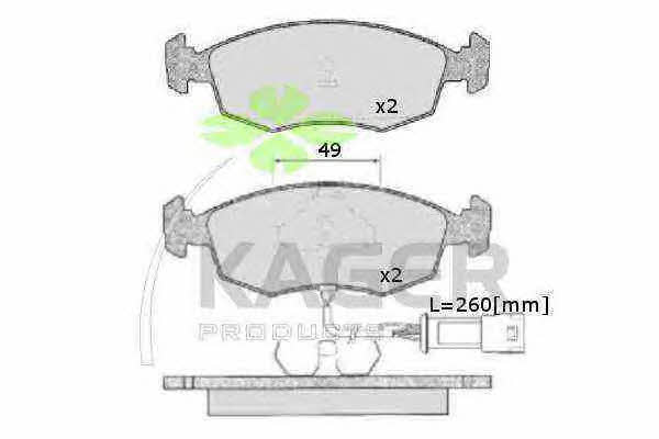 Kager 35-0073 Brake Pad Set, disc brake 350073