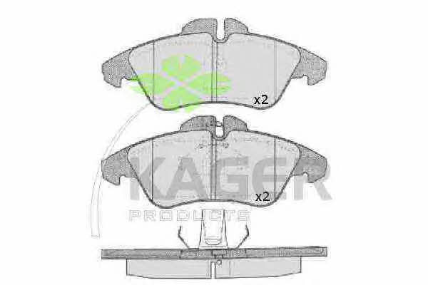 Kager 35-0102 Brake Pad Set, disc brake 350102