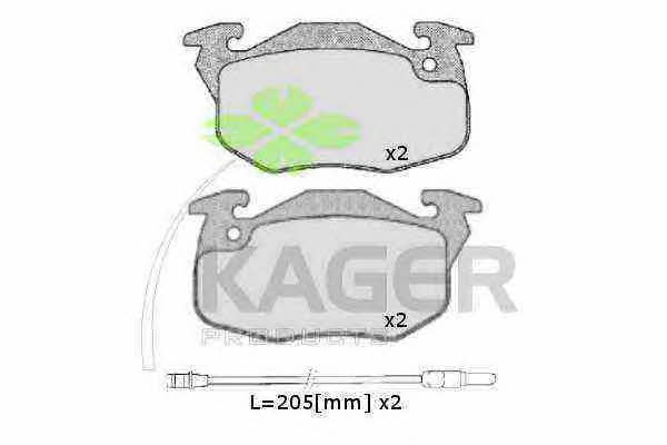 Kager 35-0122 Brake Pad Set, disc brake 350122