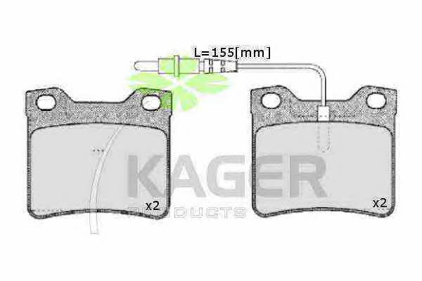 Kager 35-0130 Brake Pad Set, disc brake 350130