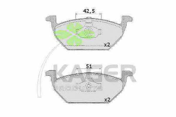Kager 35-0139 Brake Pad Set, disc brake 350139