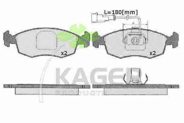 Kager 35-0143 Brake Pad Set, disc brake 350143