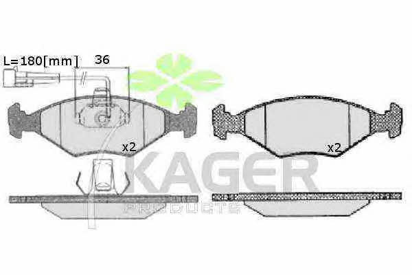 Kager 35-0167 Brake Pad Set, disc brake 350167