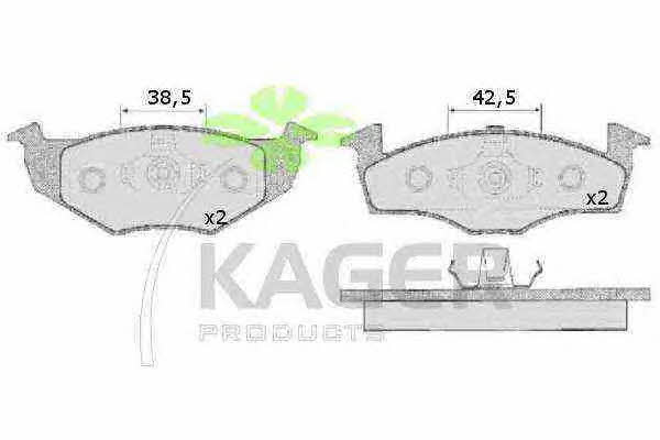 Kager 35-0184 Brake Pad Set, disc brake 350184