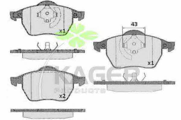 Kager 35-0213 Brake Pad Set, disc brake 350213