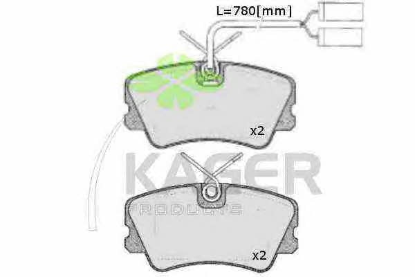 Kager 35-0222 Brake Pad Set, disc brake 350222