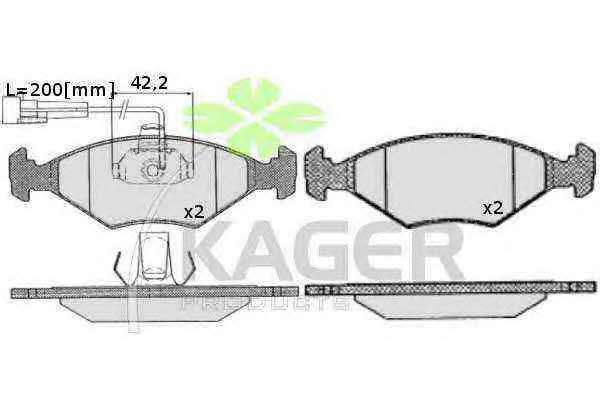 Kager 35-0223 Brake Pad Set, disc brake 350223