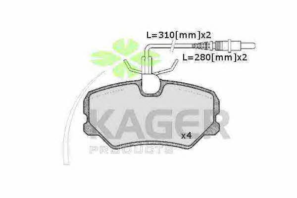 Kager 35-0249 Brake Pad Set, disc brake 350249