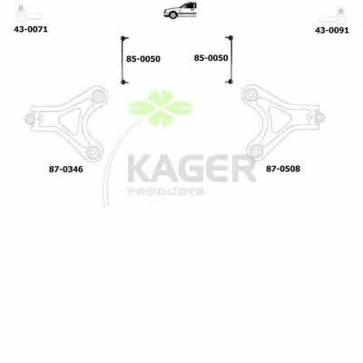 Kager 80-0749 Wheel suspension 800749